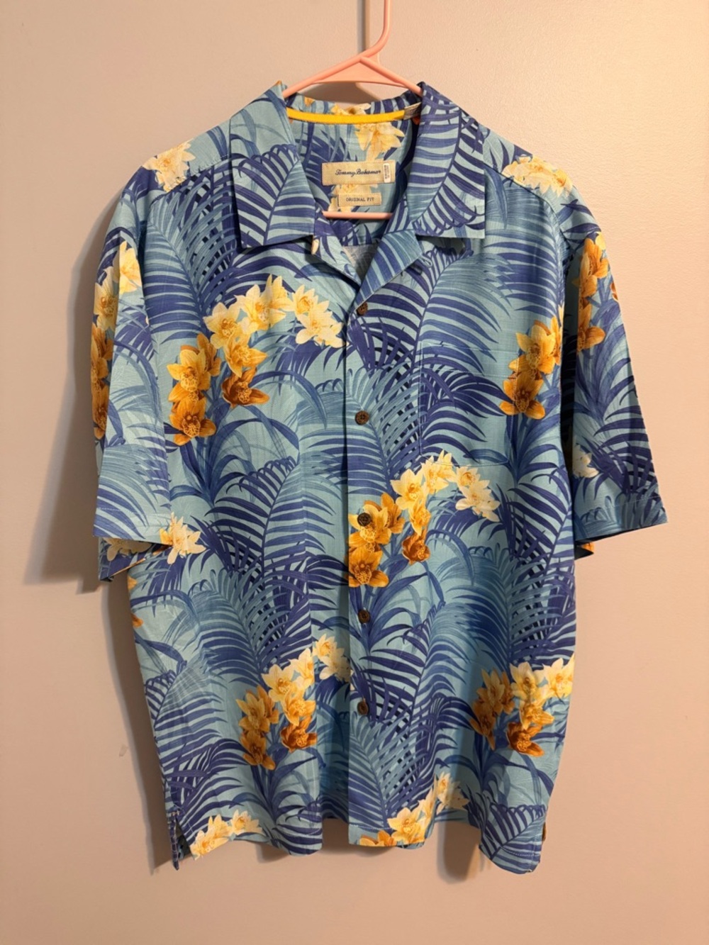Tommy Bahama Hawaiian Tropical All silk floral summer shirt Men’s Large